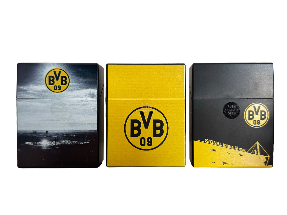 BVB Lizenz Zigarettenbox mit Sprungdeckel