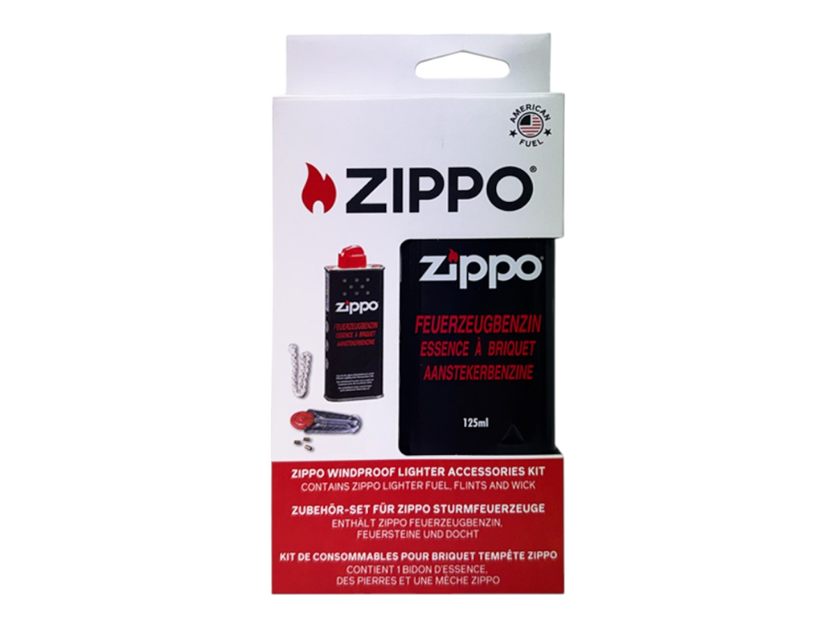 Zippo Starter-Kit (Benzin, Steine, Dochte)