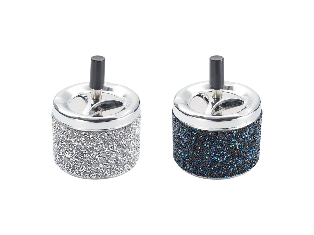 Champ Push Ashtray Strass 2 Farben