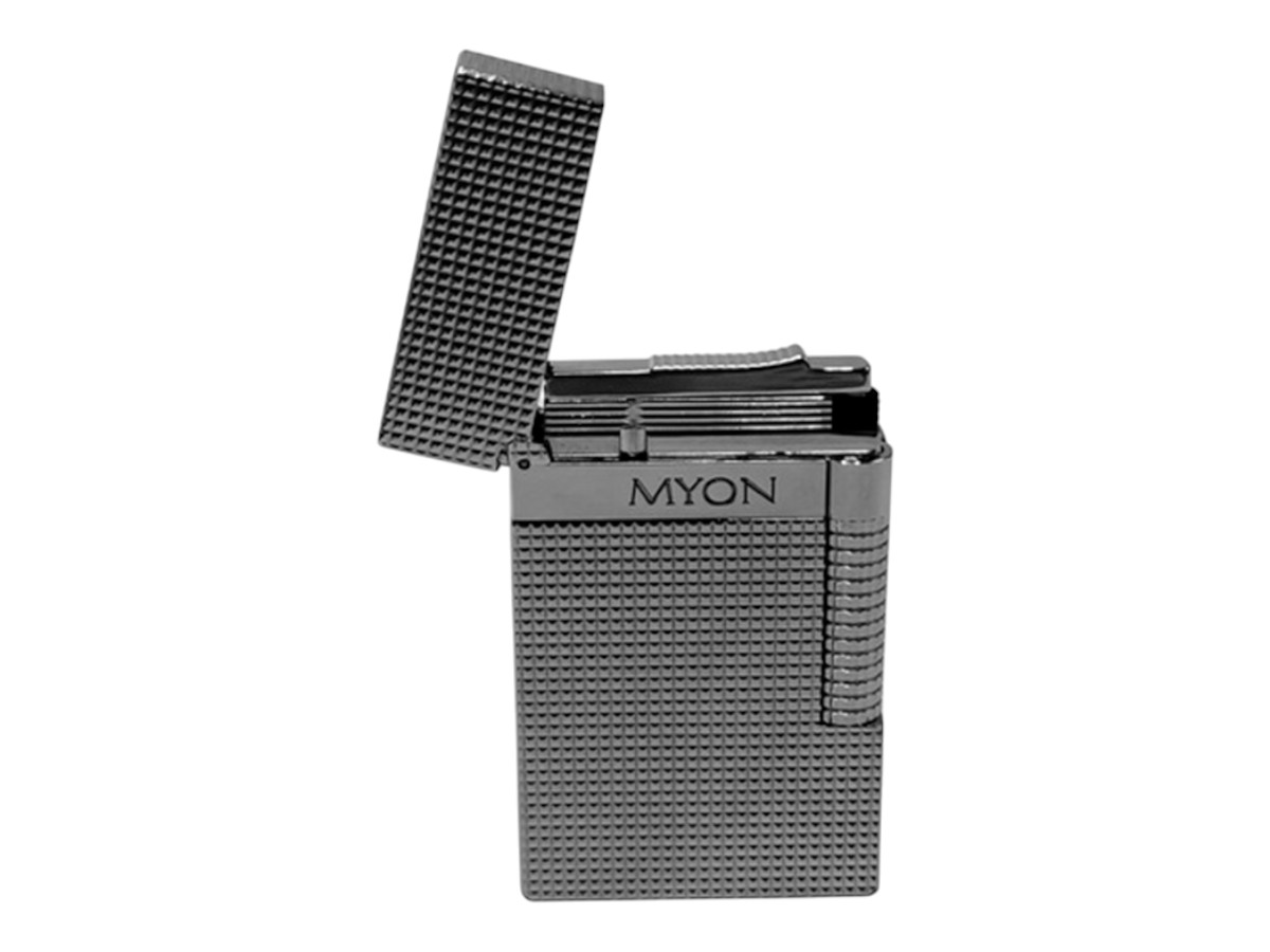 Myon Paris Brass Lighter Softflame Silver Square