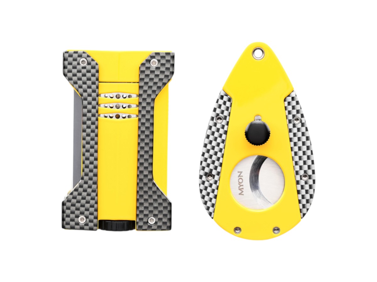 Myon Set Jet Lighter + Cutter yellow