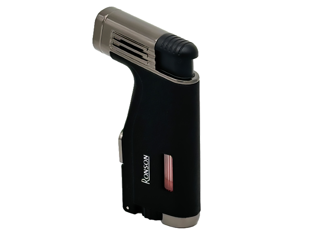 Ronson Breeze 2er Jet-Flame Lighter Crackle black