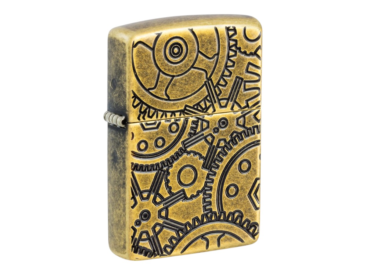 Zippo Metal Gears Pattern Design