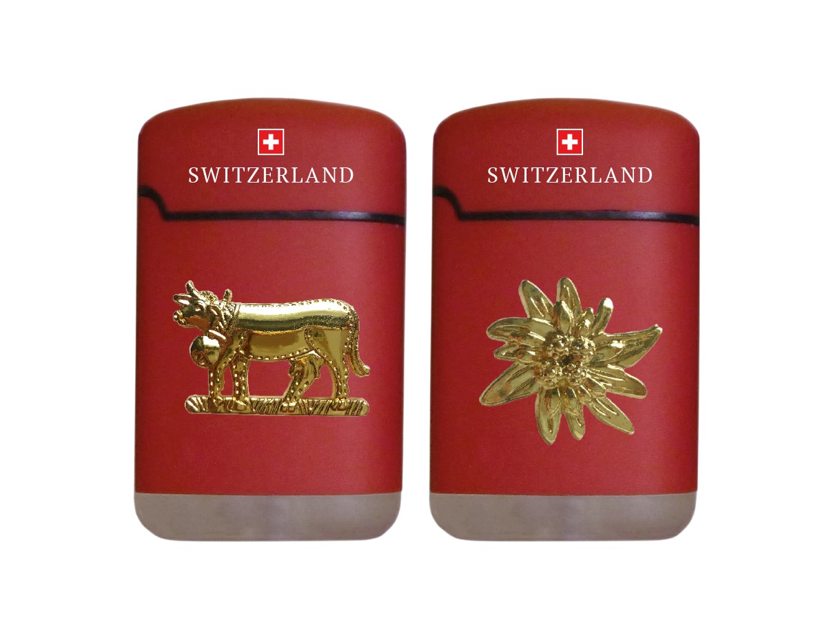 Easy Torch 8 Rubber Red Switzerland Gold Pin