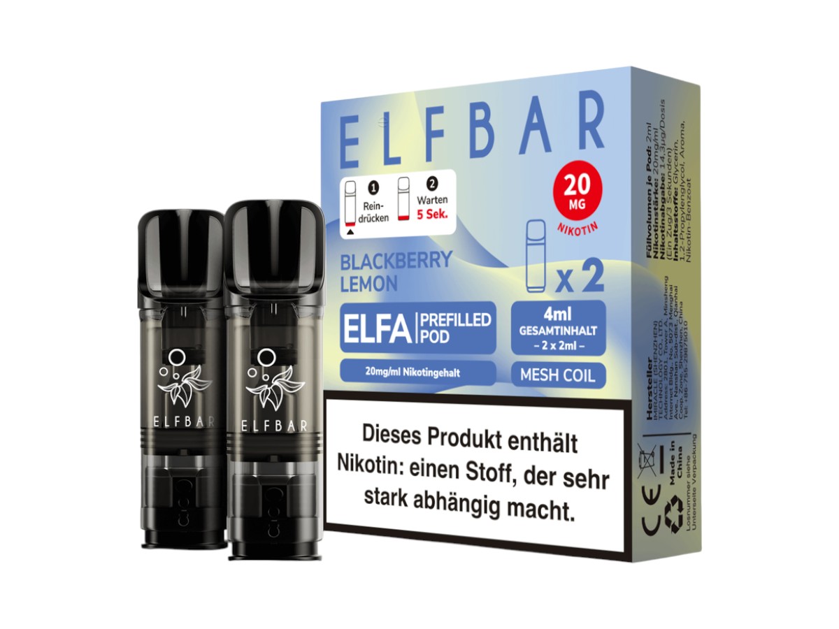 Elfbar Pod Blackberry Lemon 20mg