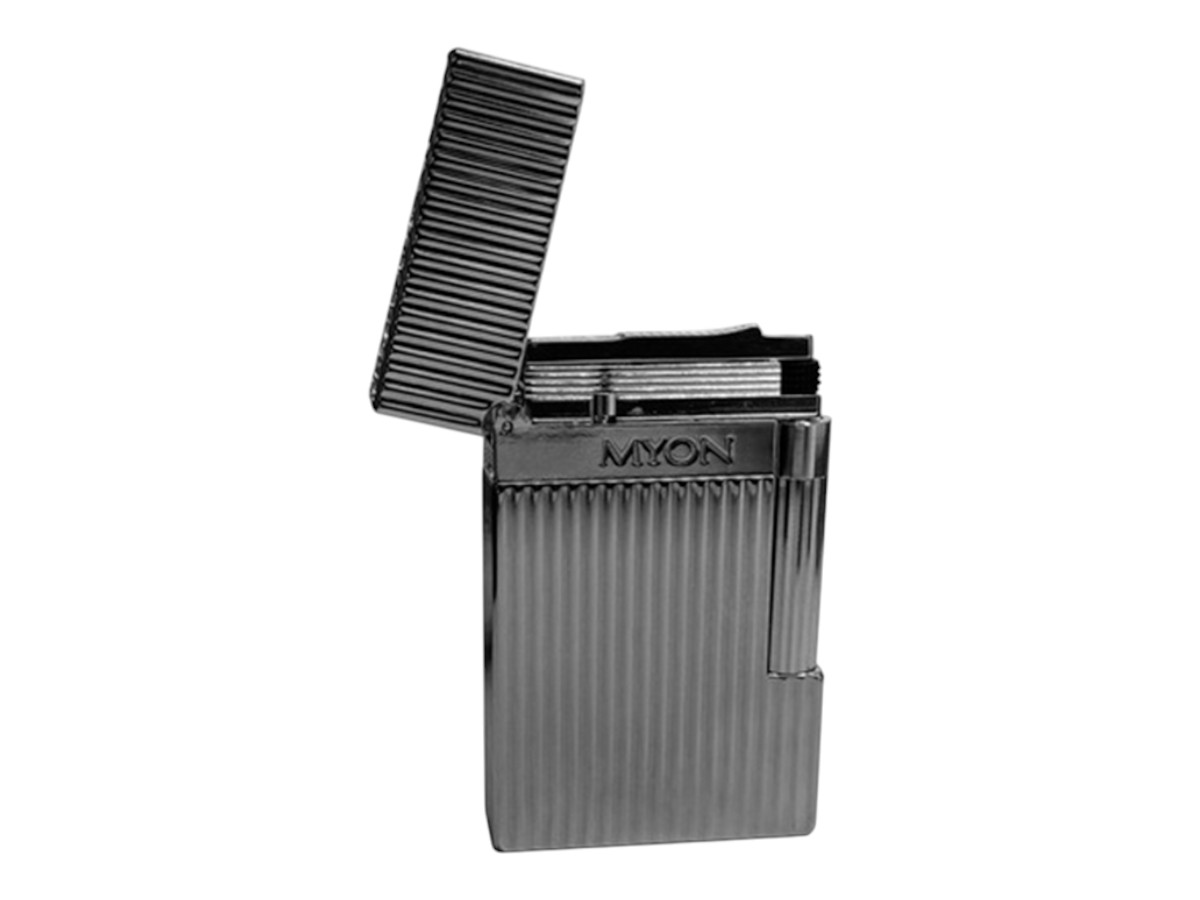 Myon Paris Brass Lighter Sotflame Silver Lines