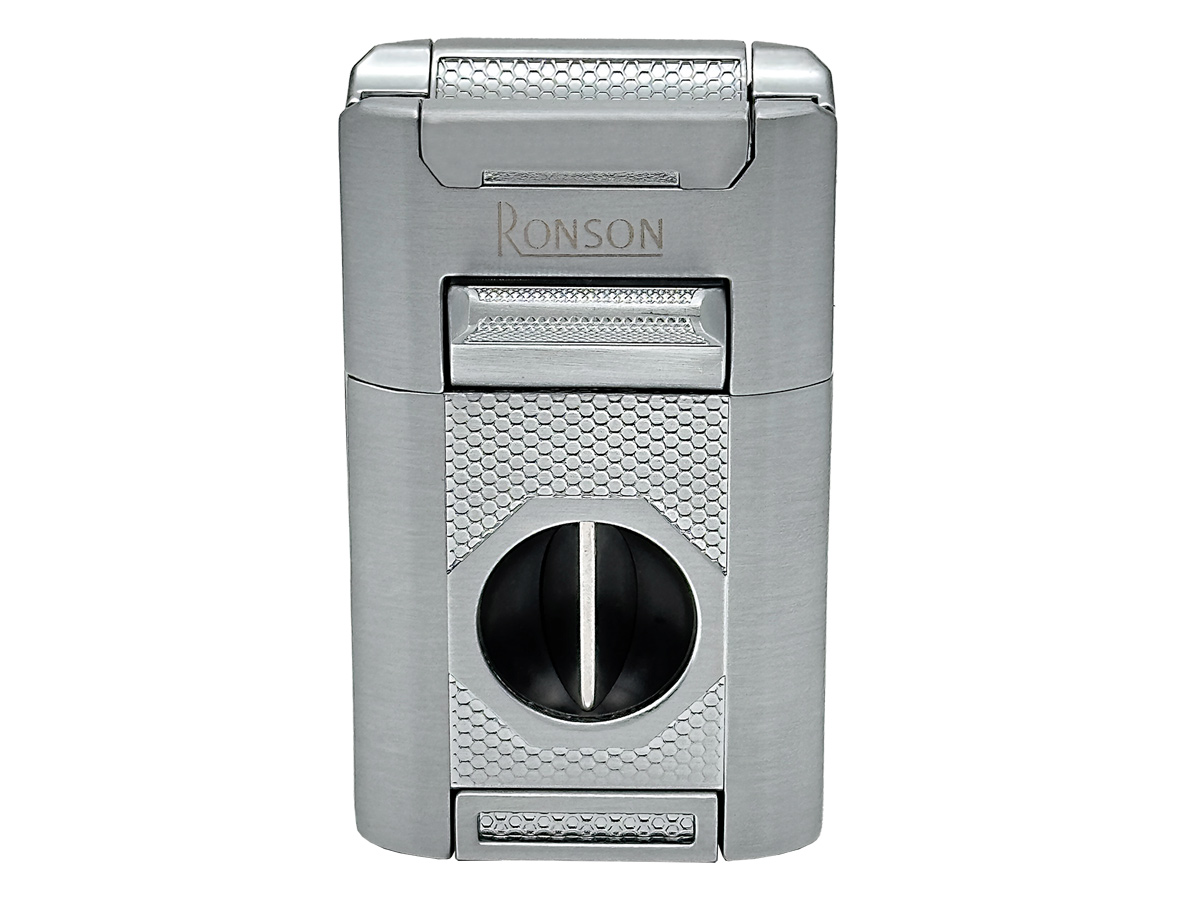 Ronson Giant Cigar 4er Jetflame chrom satin