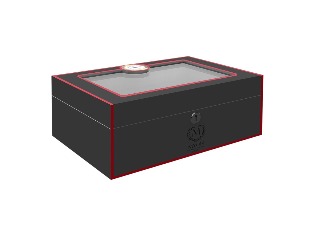 Myon Humidor Black and Red