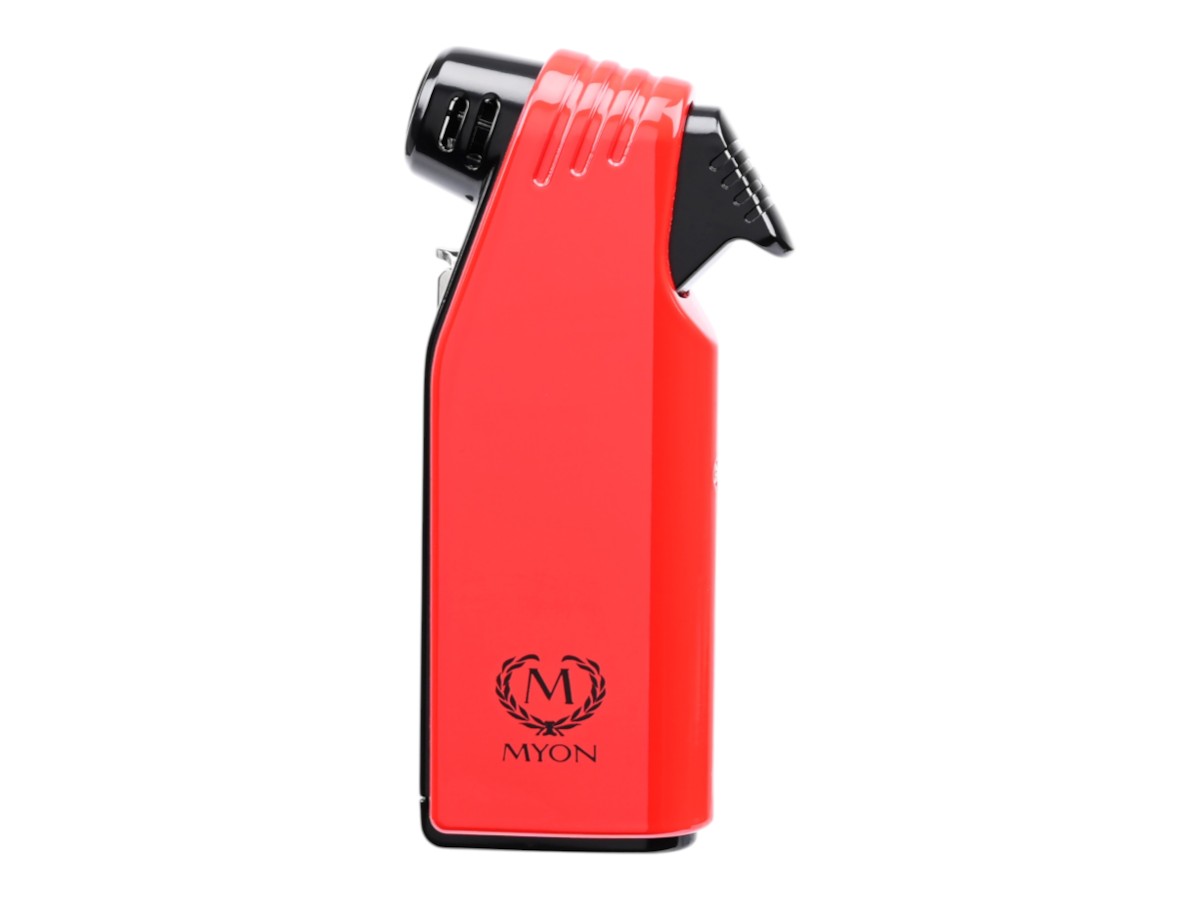 Myon Elekt. Pfeifenfeuerzeug Softflame red/black