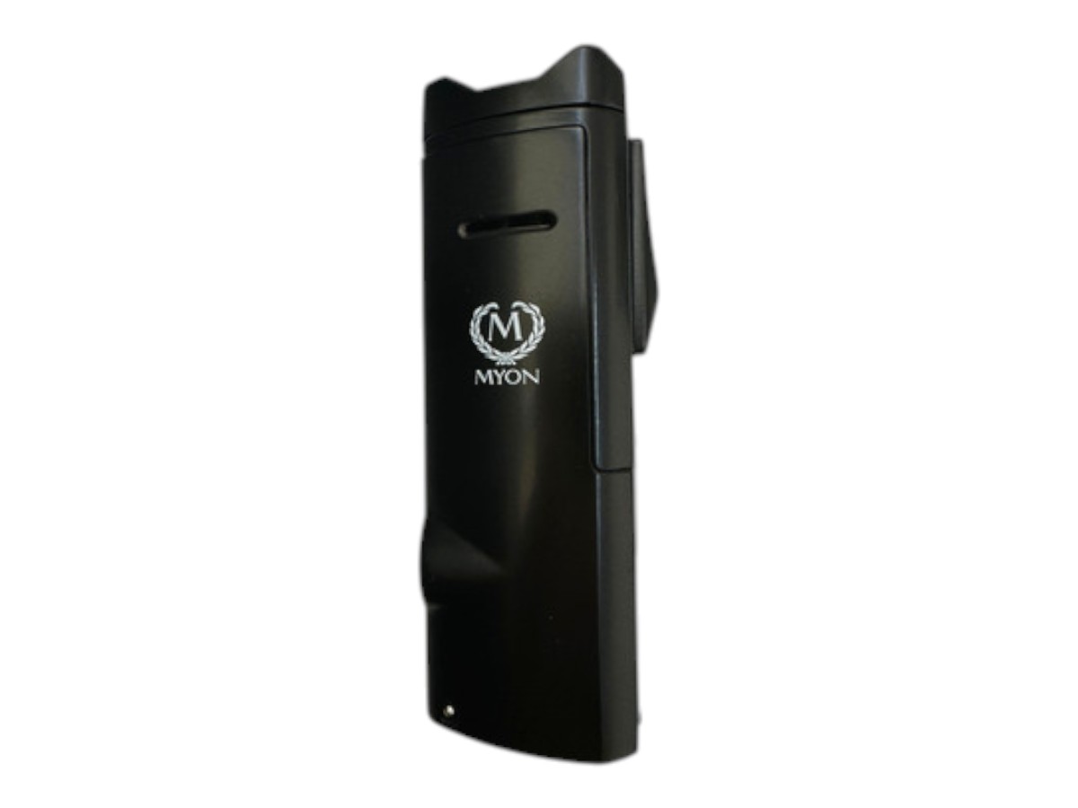 Myon Mons 3-Jet Lighter with Piercer black