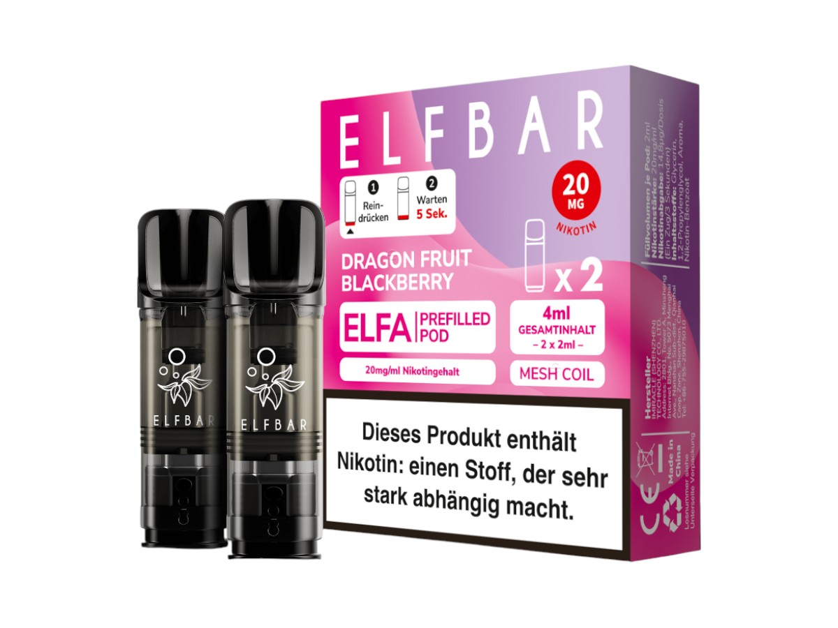 Elfbar Pod Dragon Fruit Blackberry 20mg