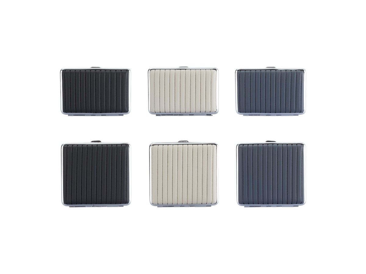 Champ Dual Size Grooved Cigarette Case 3 Farben