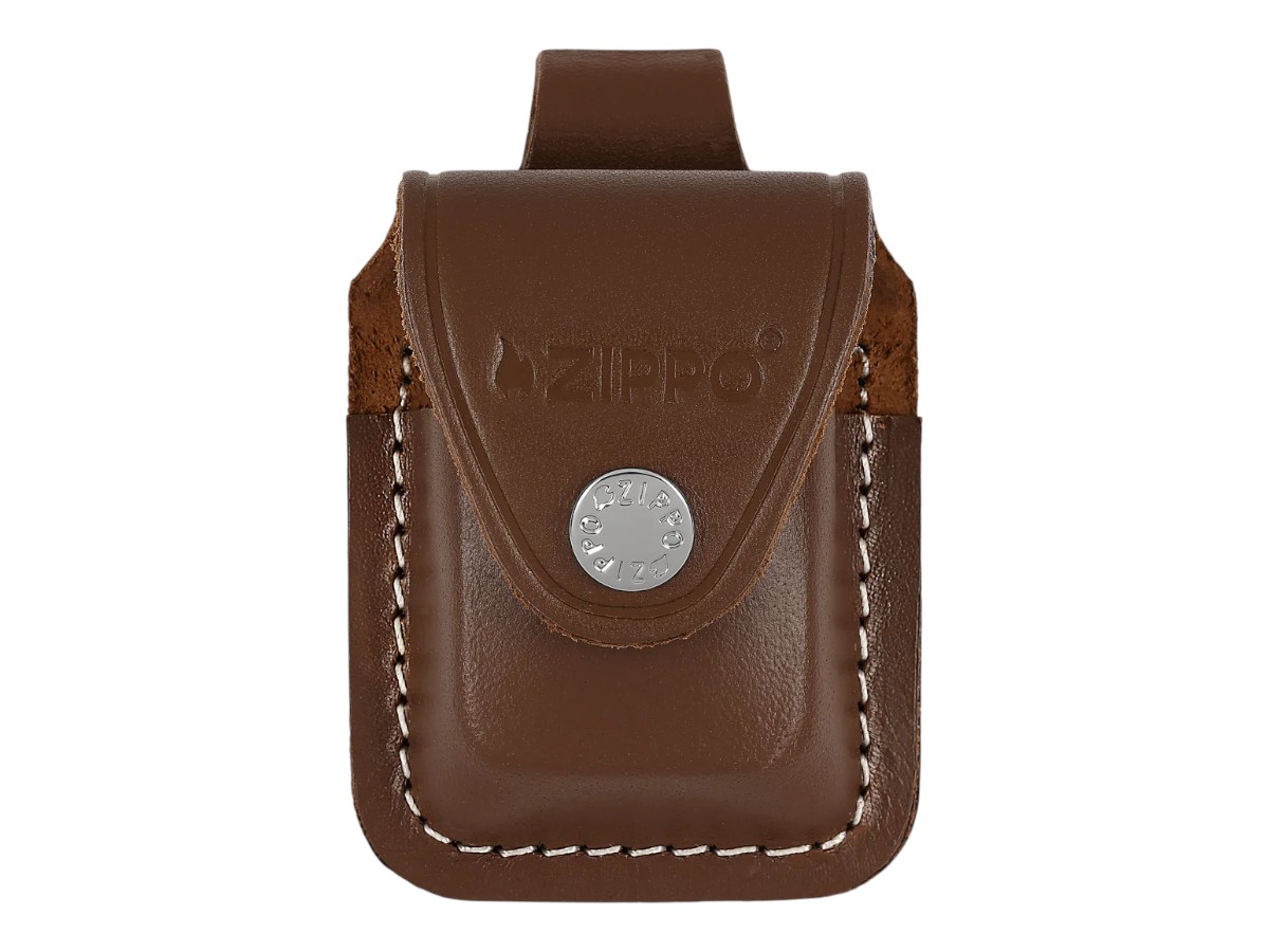 Zippo Ledertasche m.Lasche braun