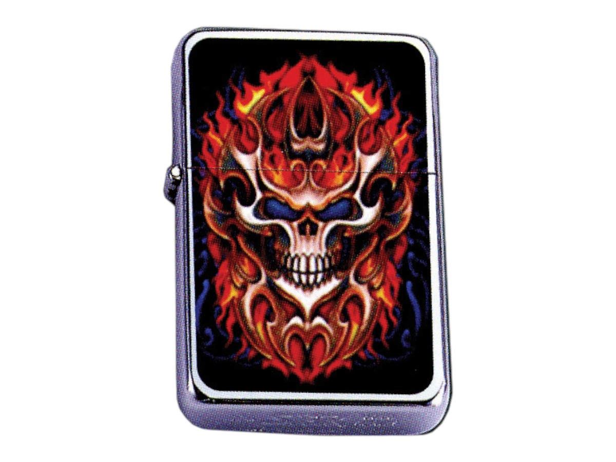 Z-Plus Cool Skull on Fire chrome