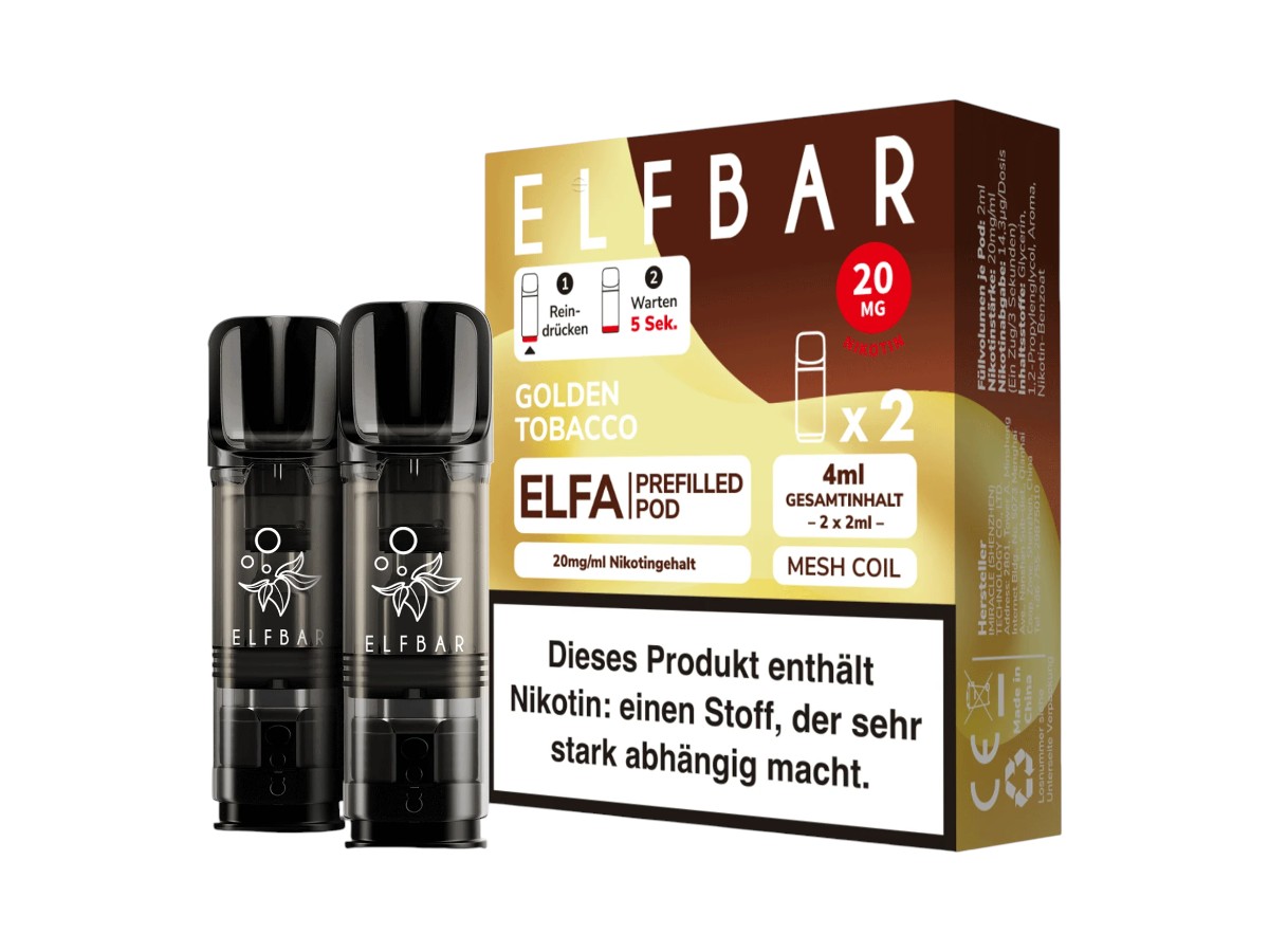 Elfbar Pod Golden Tobacco 20mg