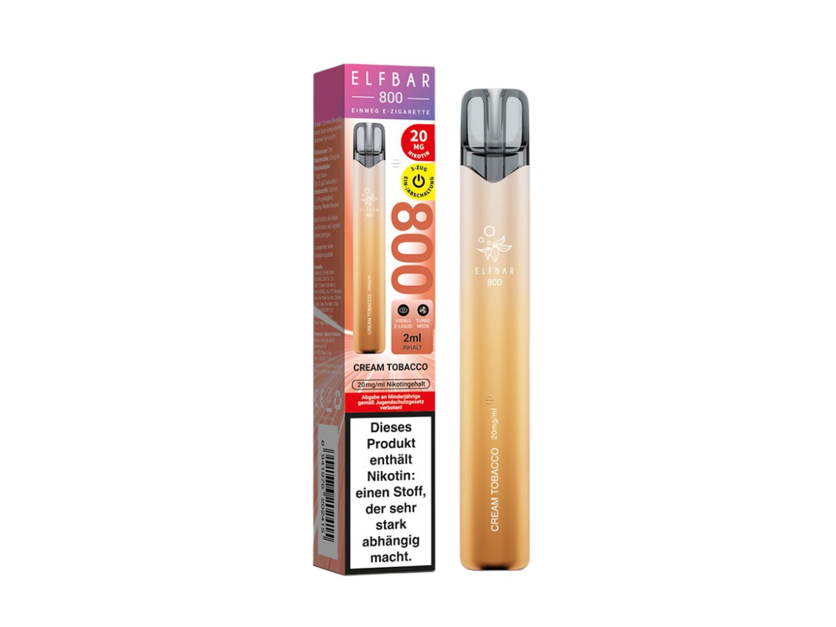 Elfbar 800 Cream Tobacco 20 mg