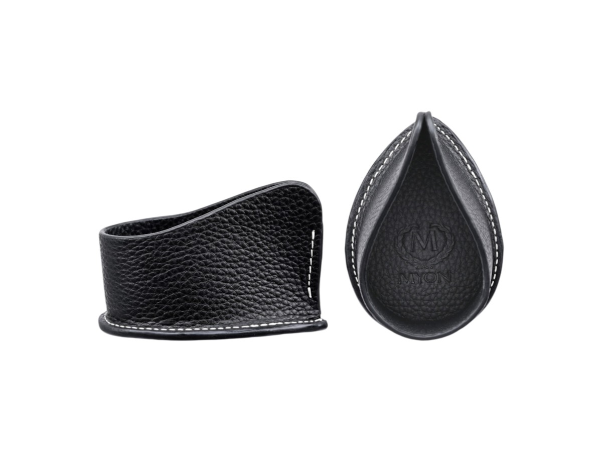 Myon Pipe Stand Leather Black