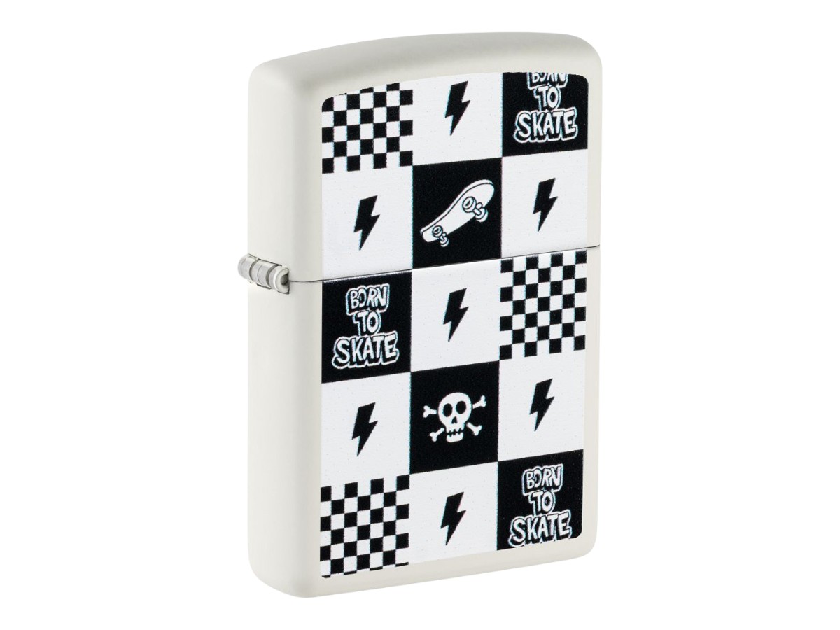 Zippo Skateboard Checkers Design