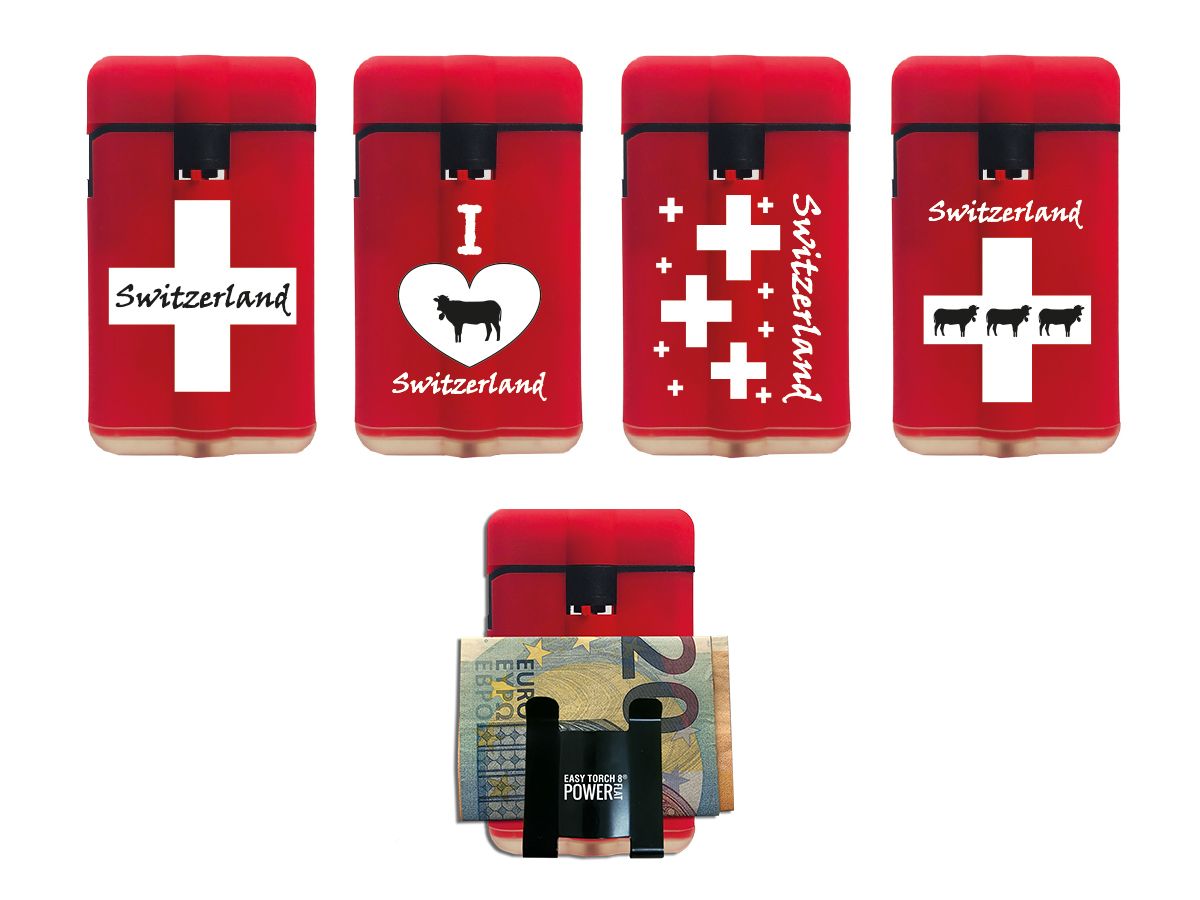 Easy Torch 8 Powerflat Switzerland Moneyclip rot