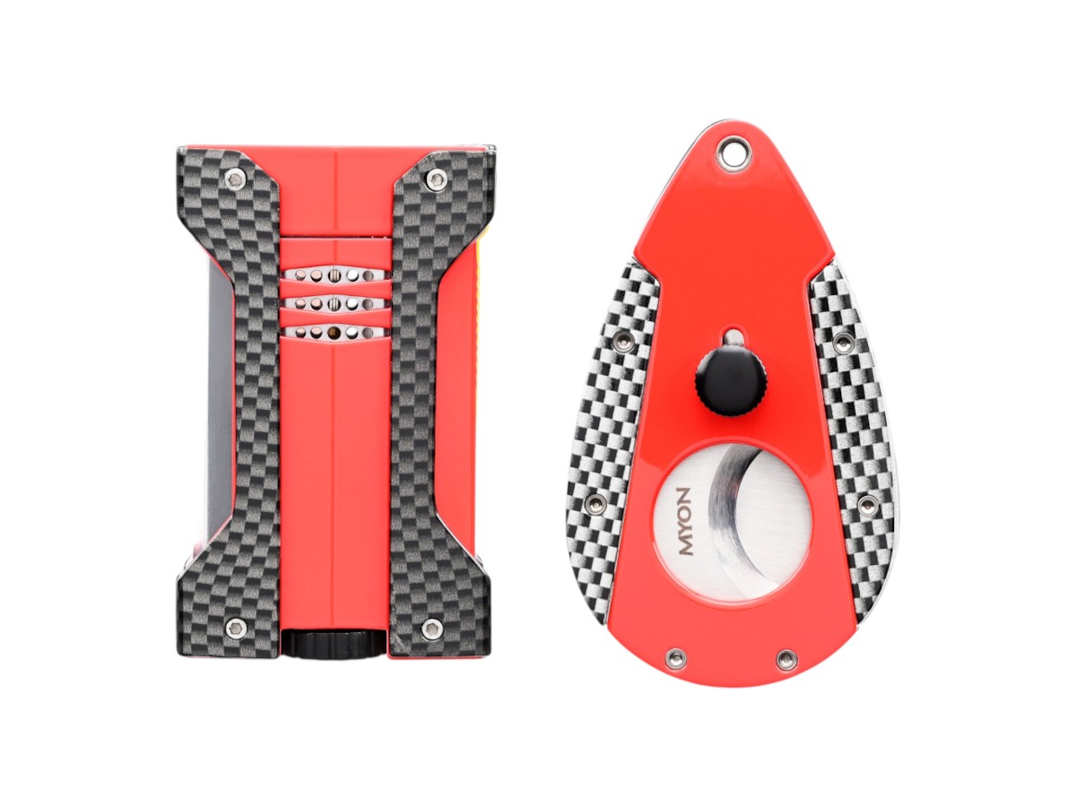Myon Set Jet Lighter + Cutter red