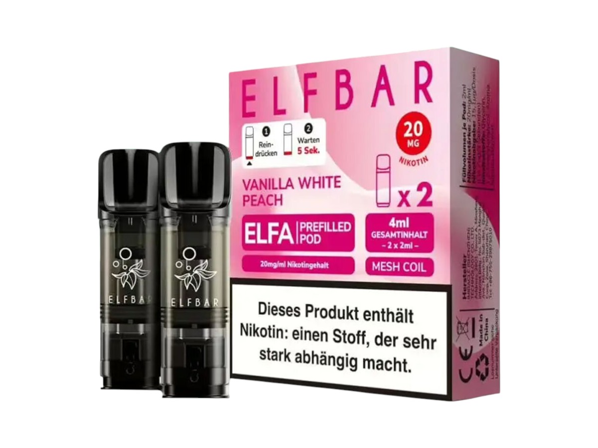 Elfbar Pod Vanilla White Peach 20mg