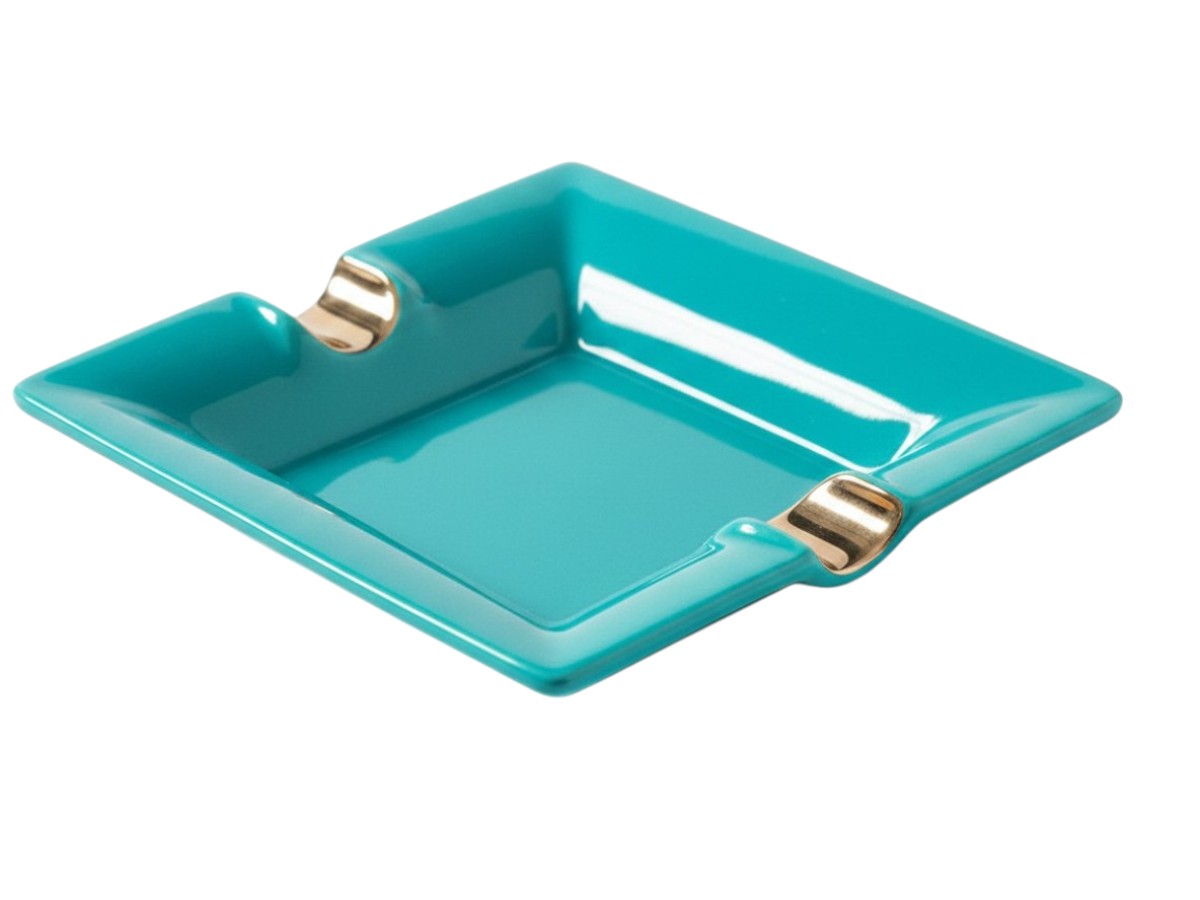 Tycoon Cigar Ashtray I rechteckig türkis