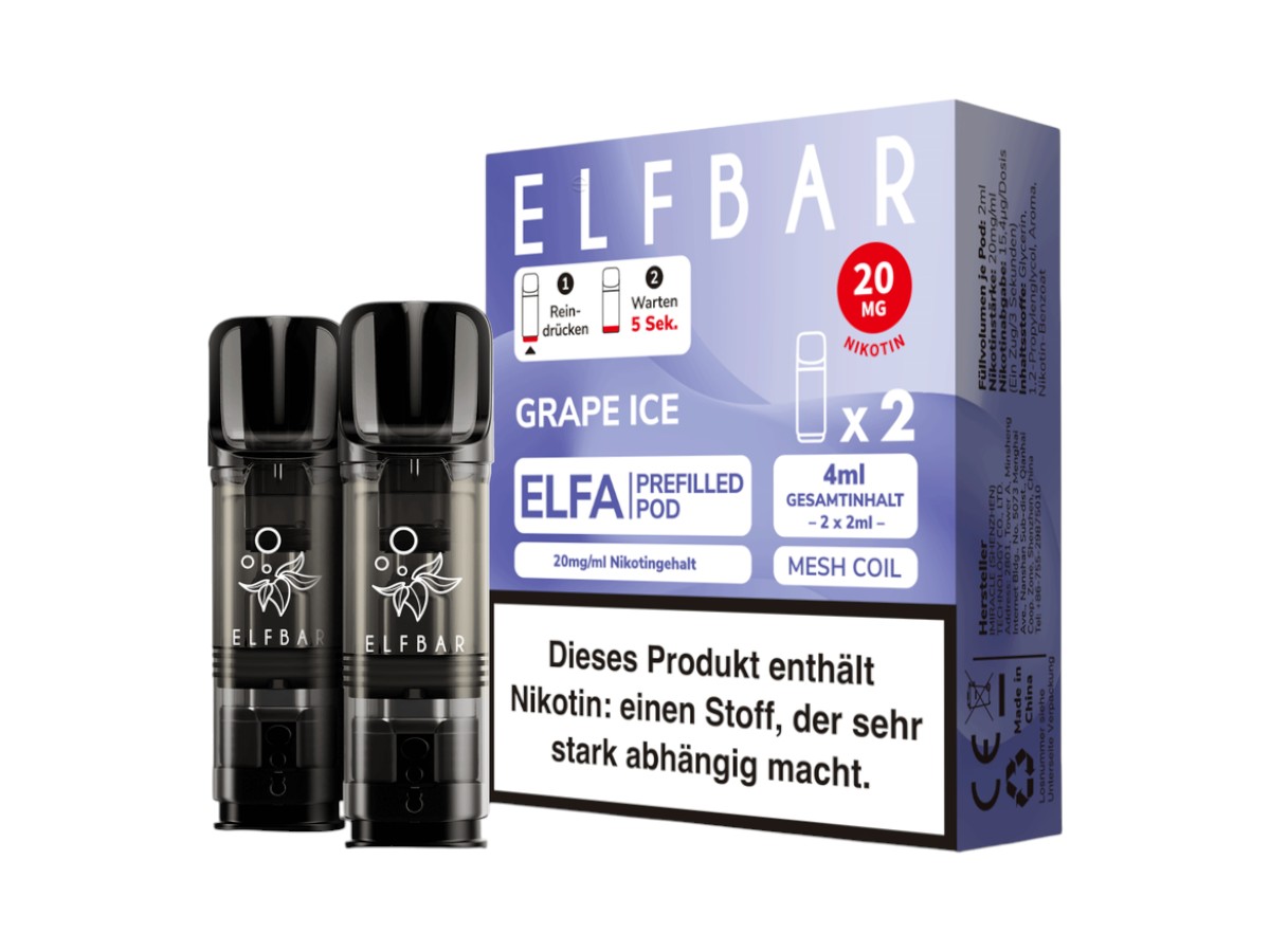 Elfbar Pod Grape Ice 20mg